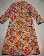 Vintage 1940 s Quilted Housecoat Duster