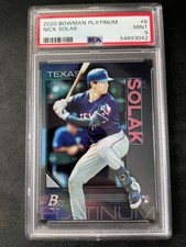 2020 Bowman Platinum Nick Solak #8 🔥 PSA 9 POP 2 NONE HIGHER RANGERS ROOKIE RC