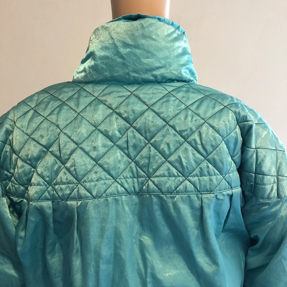 Gerry Puffer Jacket M Metallic Seafoam Green Pink Ski Winter Vintage Y2K 90s - Image 4 of 4
