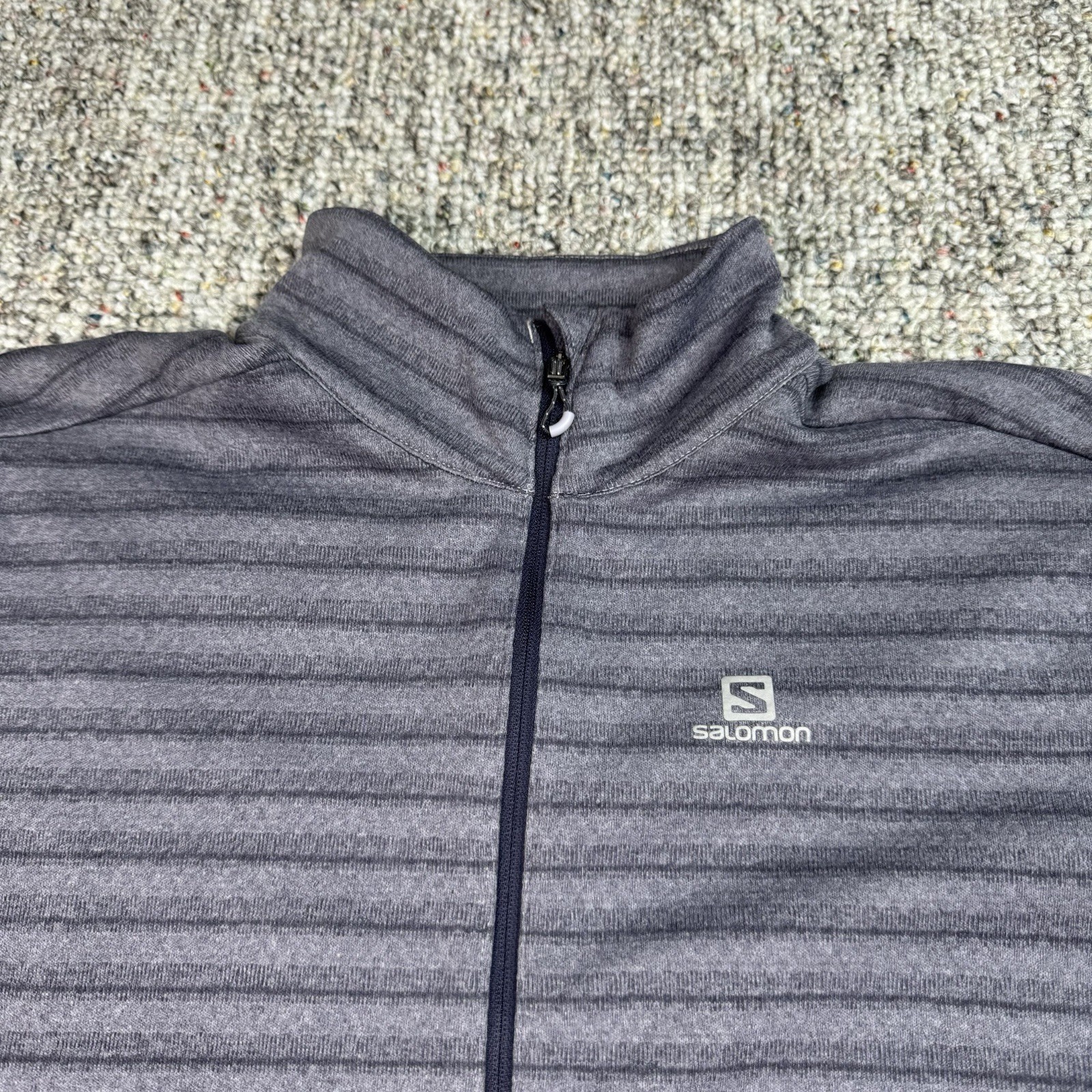 Top donna Salomon Advanced pelle viola caldo 1 4 zip manica lunga taglia XL