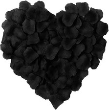 LZXD 1000 Pieces Black Artificial Silk Rose Petals Flower Decoration