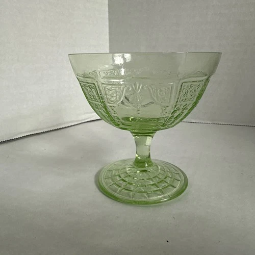 Anchor Hocking Princess Green Depression Glass Sherbet Dish – Uranium Glow