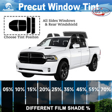 Precut All Side Window Premium Film Any Tint Shade For Ram 1500 Crew Cab 2009-18 Precut All Side Window Premium Film Any Tint Shade For Ram 1500 Crew Cab 2009-18