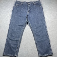 Wrangler Hero Relaxed Fit Jeans Mens 42x30 Blue Medium Wash Straight Denim NWT