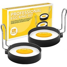 RUNYA Egg Rings Non Stick for Frying for Fried Eggs Pancakes Mcmuffin Omelettes