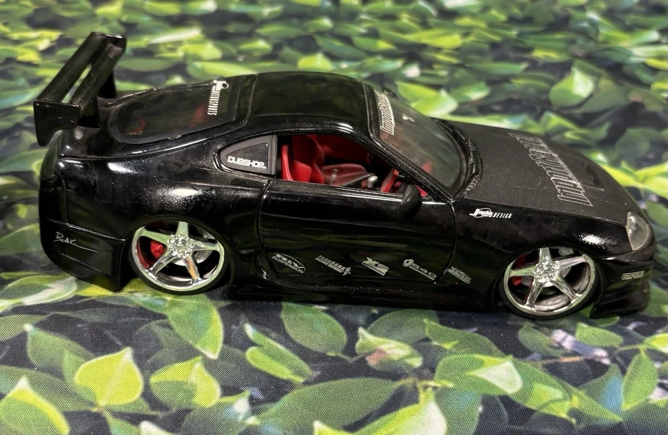 (2) Jada Toys Negro Toyota Supra Import Racer’s Escala 1:24 Die Cast|DubShop Foto 3 de 4