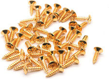 Guitar Pickguard Mounting Screws Pack of 50 Gold for Fender Gibson Telecaster