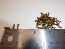 5/64 x 5/16" Round Head solid Brass Rivets VINTAGE USA Made QTY 50 NEW