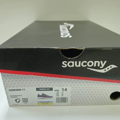 Saucony Men's Cohesion 17  Shadow/black Size 14 S20944-101