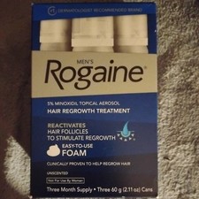 Men's ROGAINE 5 Minoxidil Unscented Foam Hair Regrowth Treatment OTC