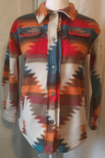 Kids Fleece Shirt Jacket Aztec Design Long Sleeve by Fornia