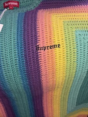 Supreme Hand Crocheted Sweater (XL) Unisex Multicolor Brand New
