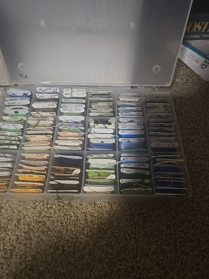 DMC Numbered Embroidery Floss Thread Lot of 360 Skeins & Partials in 3 Boxes  - Image 4 of 4