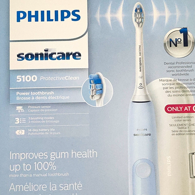 #ad Philips Sonicare ProtectiveClean 5100 Sonic Blue White 3 Speed Pressure Sensor $44.99