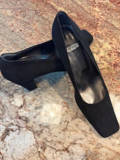 Sapatos femininos Versani 8 camurça preta - Imagem 3 de 4