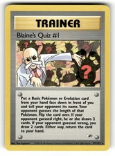 Blaine's Quiz #1 NM 97/132 Unlimited Gym Heroes Pokemon Rare Regular on eBay