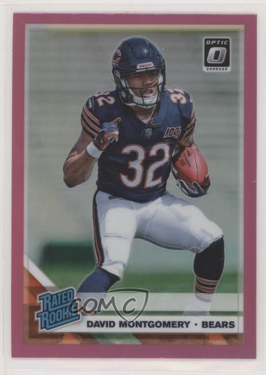 2019 Panini Donruss Optic Rated Rookie Pink Prizm David Montgomery #161 4l3