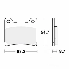 TRW Brake Pads Sintered Rear SH MCB530SH 1 Set For Yamaha RD 350 LC 1983-1984