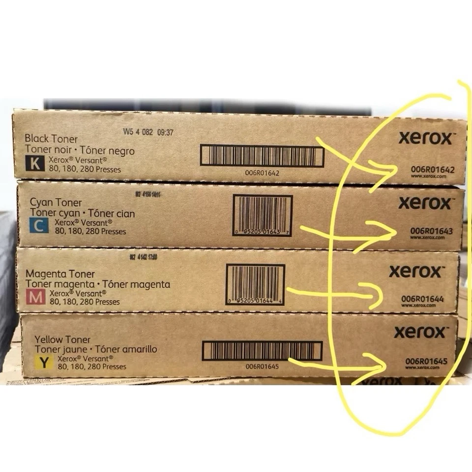 Toner Chip Set CMYK for Xerox Versant 80, 180 Press, V2100,V3100 Compatible - Imagen 2 de 2