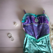 Disney Store Ariel Mermaid Costume Dress Purple/Turquoise Girls Size 7/8