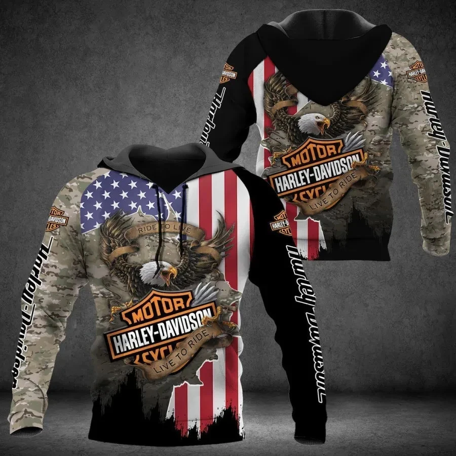 Harley-Davidsonn Motocycle 3D Printed Unisex Hoodie Birthday Gift For Men Women