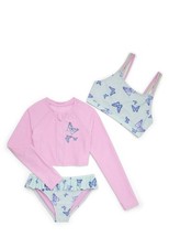 Girls Wonder Nation 3 Piece Bikini Sz 6/6X Free Shipping