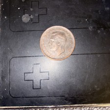 1943 Australian Penny Coin Featuring Kangaroo King George VI