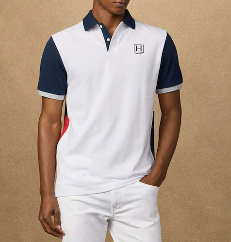 Hackett Heritage Classic Fit Branded Quad Mens Polo Shirt in Optic White Size XL - Picture 3 of 8