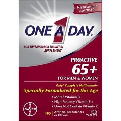 65+ Multivitamin Tablets for Men and Women, 150ct