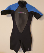 O'Neill Youth Reactor 2:1 Back Zip Spring Wetsuit 77131 Black Ocean Size 10