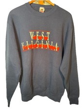Vintage 90 s West Virginia State Crewneck Sweatshirt Unisex L Pullover USA Apple
