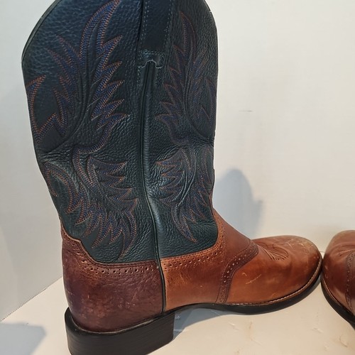 Ariat Stivali Cowboy Uomo 12 D Pelle Bicolore Marrone/Verde Scuro 10002258 - Foto 5 di 9