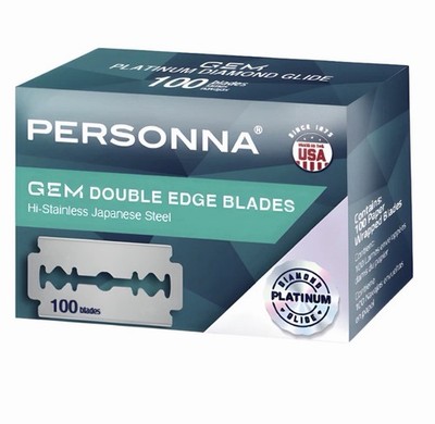 Personna Platinum Diamond Glide Coated GEM Double Edge 100 DE
