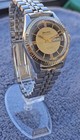 Bulova Oceanographer Automatic Diver Watch Gold Black Dial Day Date SS Bracelet