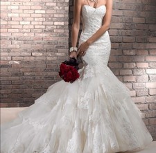Maggie Sottero Haute Couture Adalee Wedding Dress Ivory Gown with Crystals
