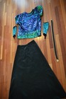 Dark Sea Siren Mermaid Women Outfit Costume Sz XL Sequins Vintage Belt Skirt Top — photo 7