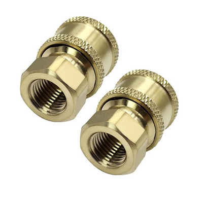 #ad 2 PCS Brass Pressure Washer Coupler 1 4 Inch Quick Connect To Female NPT $20.83