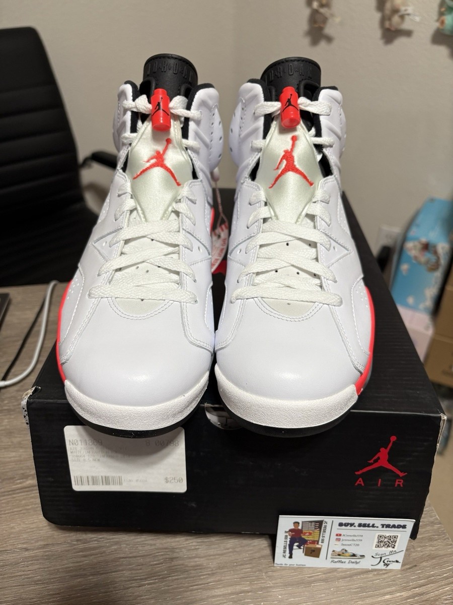 Size 8.5 - Air Jordan 6 Retro Infrared Pack White for sale online