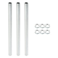 3 Set M12 Thread 7.87" Lamp Pipe Kit with Lock Nuts All Thread Rods Fastener
