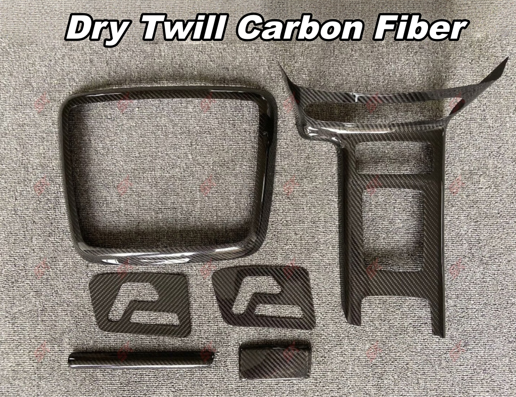 6PCS Car Inner Trim Kits Fits Benz W463 G63 G65 G500 G550 13-18 Dry Carbon Fiber