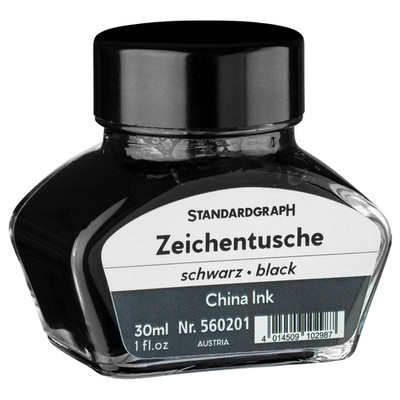 Standardgraph Zeichentusche China Ink lichtecht schwarz 30ml im Schraubglas