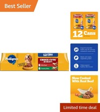 Savory Beef & Country Stew Canned Dog Food - 12 Packs of 13.2 oz for Adult Dogs 3.07 per gallon