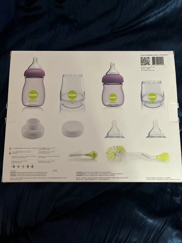 Joovy Boob PP Juego de Regalo Biberón, Púrpura, Juego de 23 Piezas Foto 3 de 4