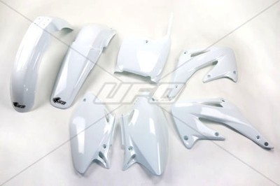 KIT KUNSTSTOFFVERKLEIDUNG KAROSSERIE UFO WEISS HONDA CRF 450R 2003 HOKIT106-041