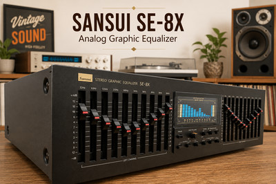 SANSUI SE-8X BROWN  RaRe  Vintage Stereo Graphic Equalizer