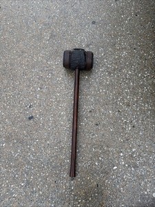 Vintage Wooden - Strongman - Circus/Carnival Hammer w/Metal Rings