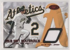 2002 Fleer Hot Prospects MLB Hot Materials Red 49/50 Carlos Pena #HM-CP pd6