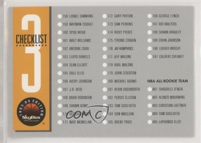 1993-94 Skybox Premium Checklist #3 0b3