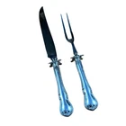 Towle French Provincial Sterling Silver Handled Carving Set Knife Fork Vintage