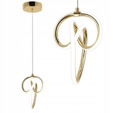 Gold Integrated LED Pendant Light Fixture - 11w Warm White